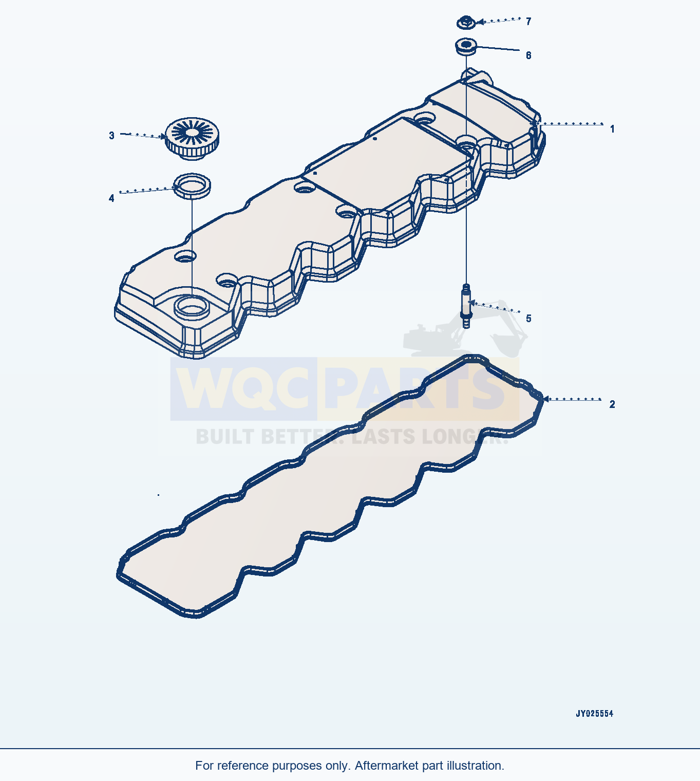 Komatsu WA320-8 Cylinder Head Cover (#26643211-) (Avc00-001001) parts diagram