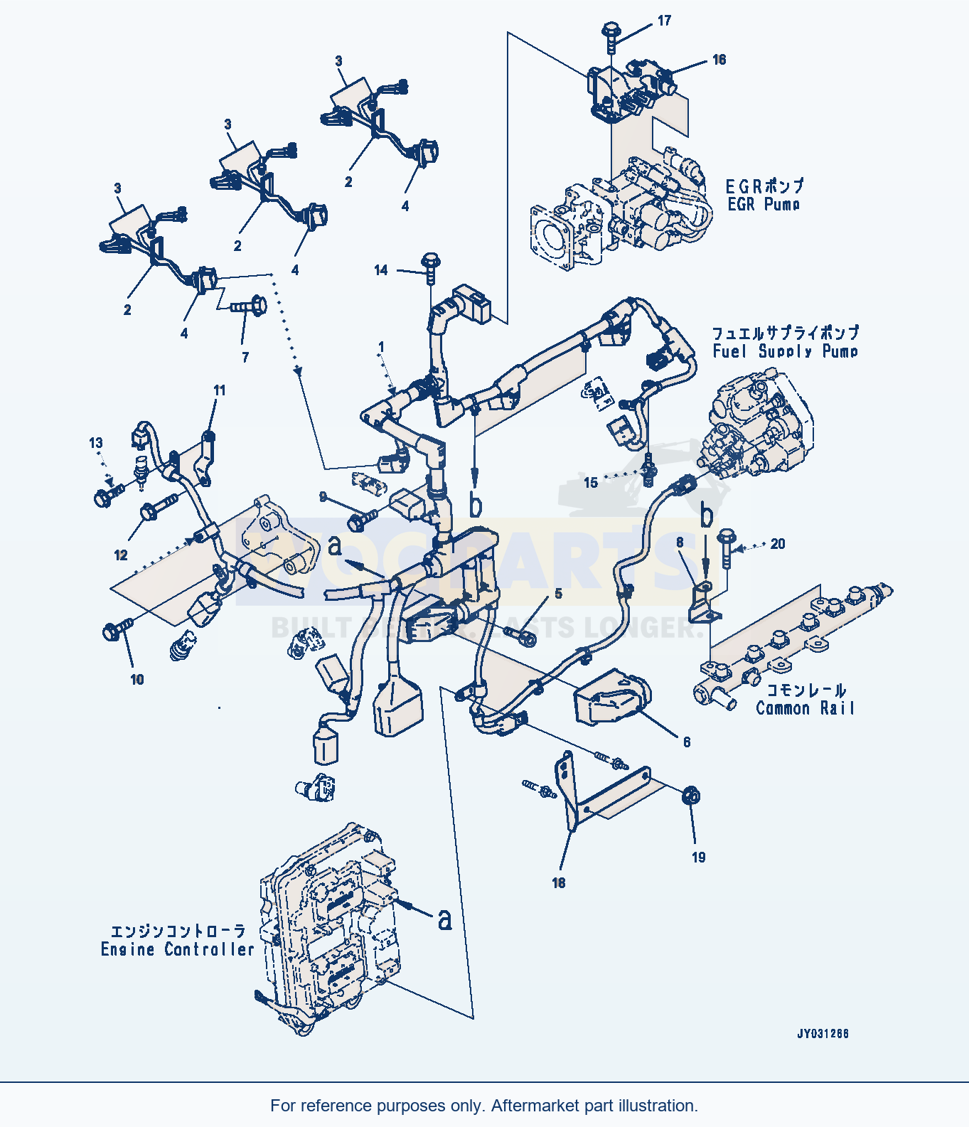 Komatsu WA320-8 Wiring Harness (#26643211-) (Awr00-001001) parts diagram
