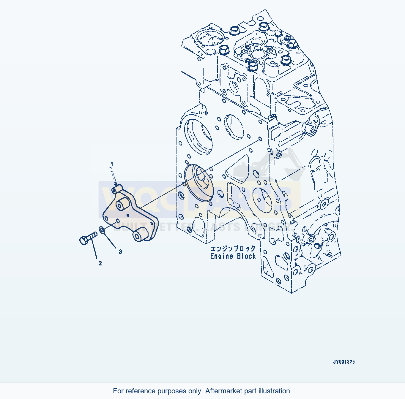 Komatsu WA320-8 Wiring Harness Bracket (#26643211-) parts diagram