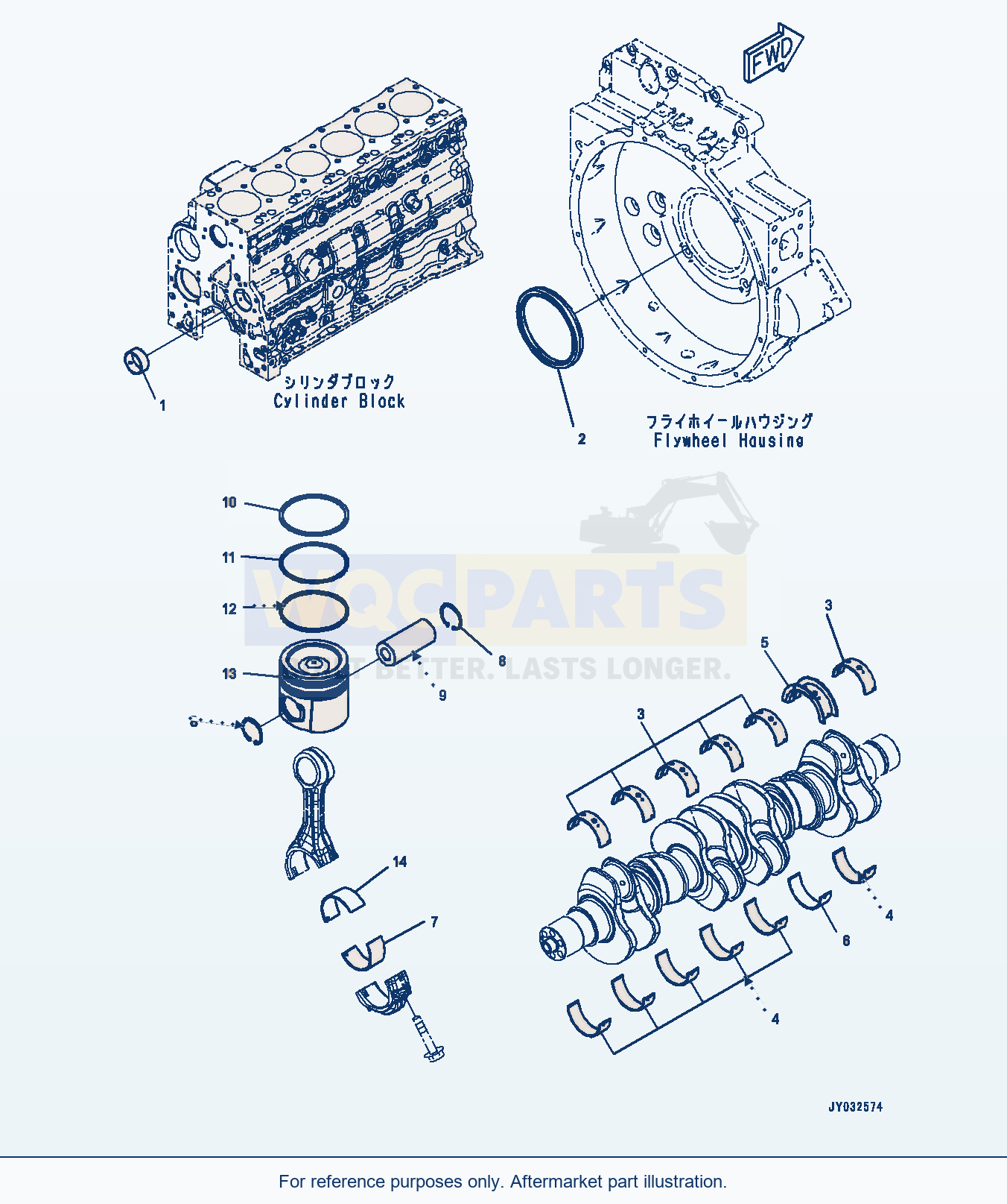 Komatsu WA320-8 Repair Service Parts (#26647562-) parts diagram