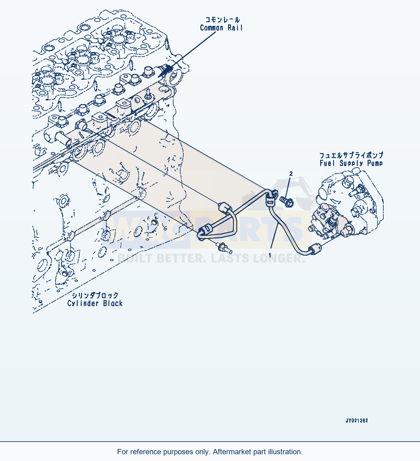 Komatsu WA320-8 Fuel Piping (#26643211-) (Aft00-001001) parts diagram