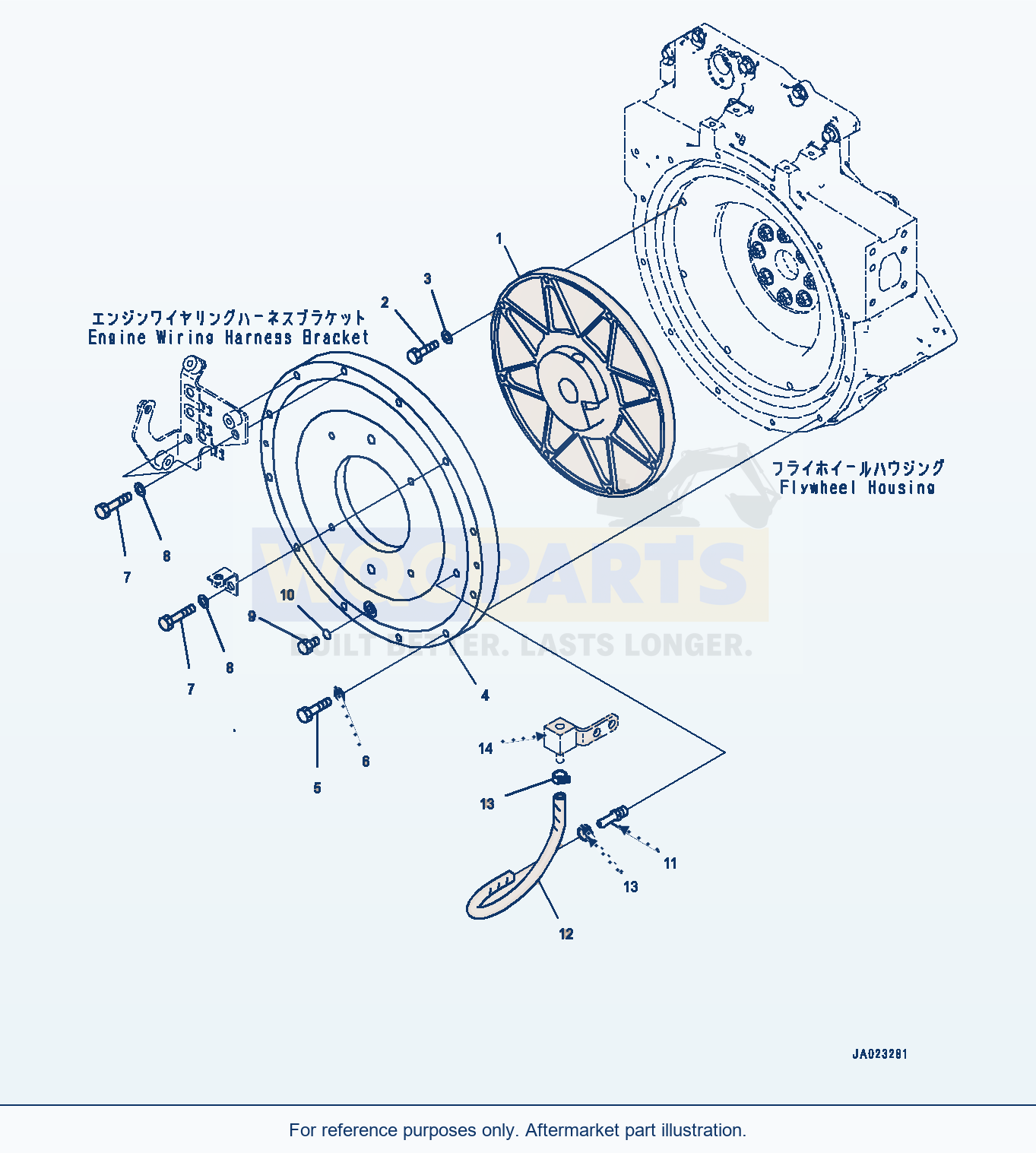 Komatsu WA320-8 Damper (#85001-) parts diagram