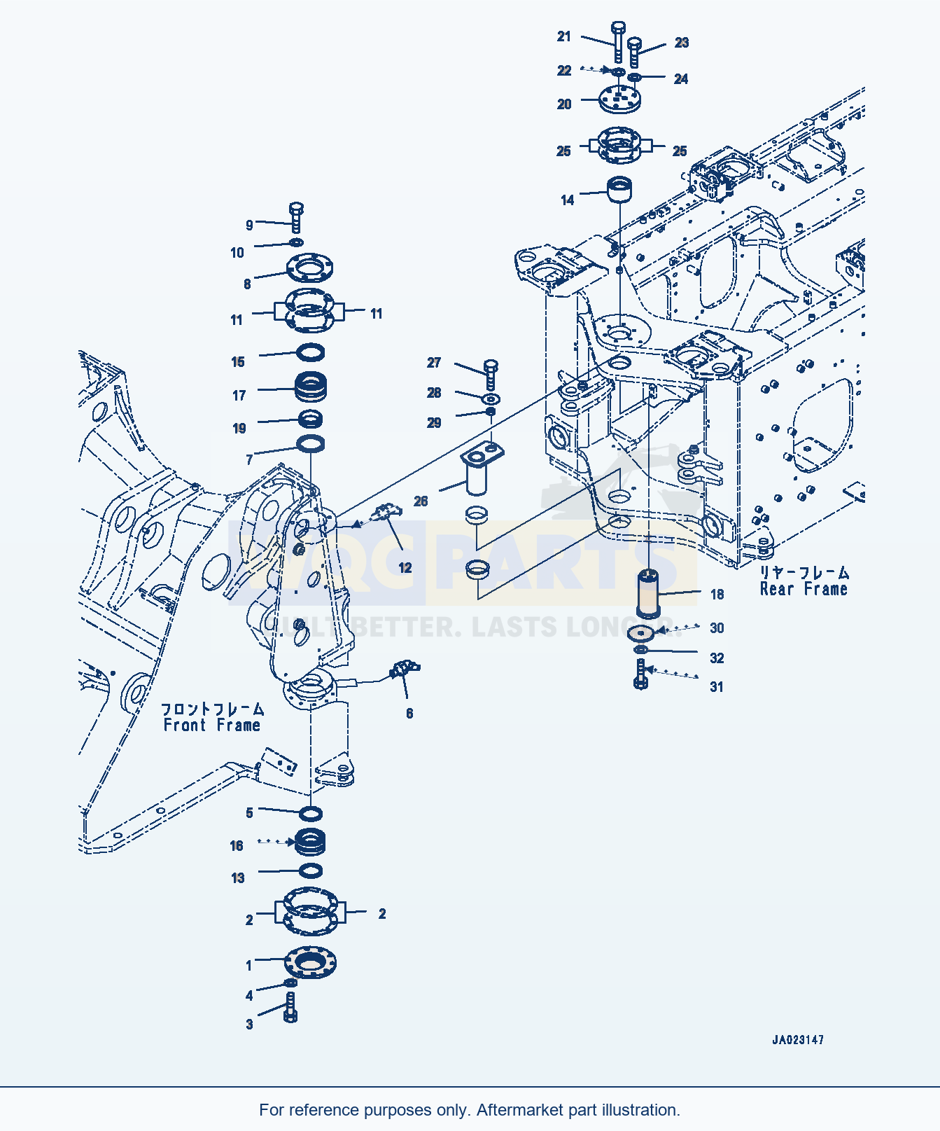 Komatsu WA320-8 Hinge Pin (#85001-) parts diagram