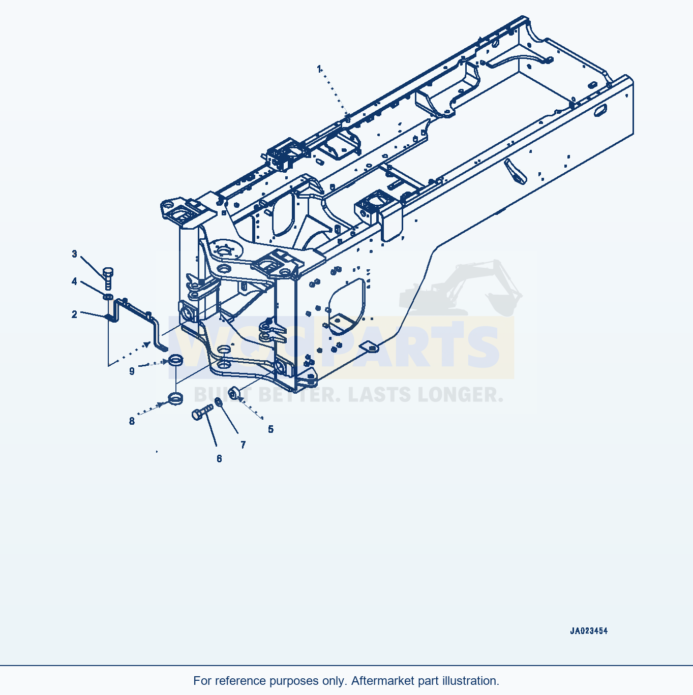 Komatsu WA320-8 Rear Frame (#85001-85141) parts diagram