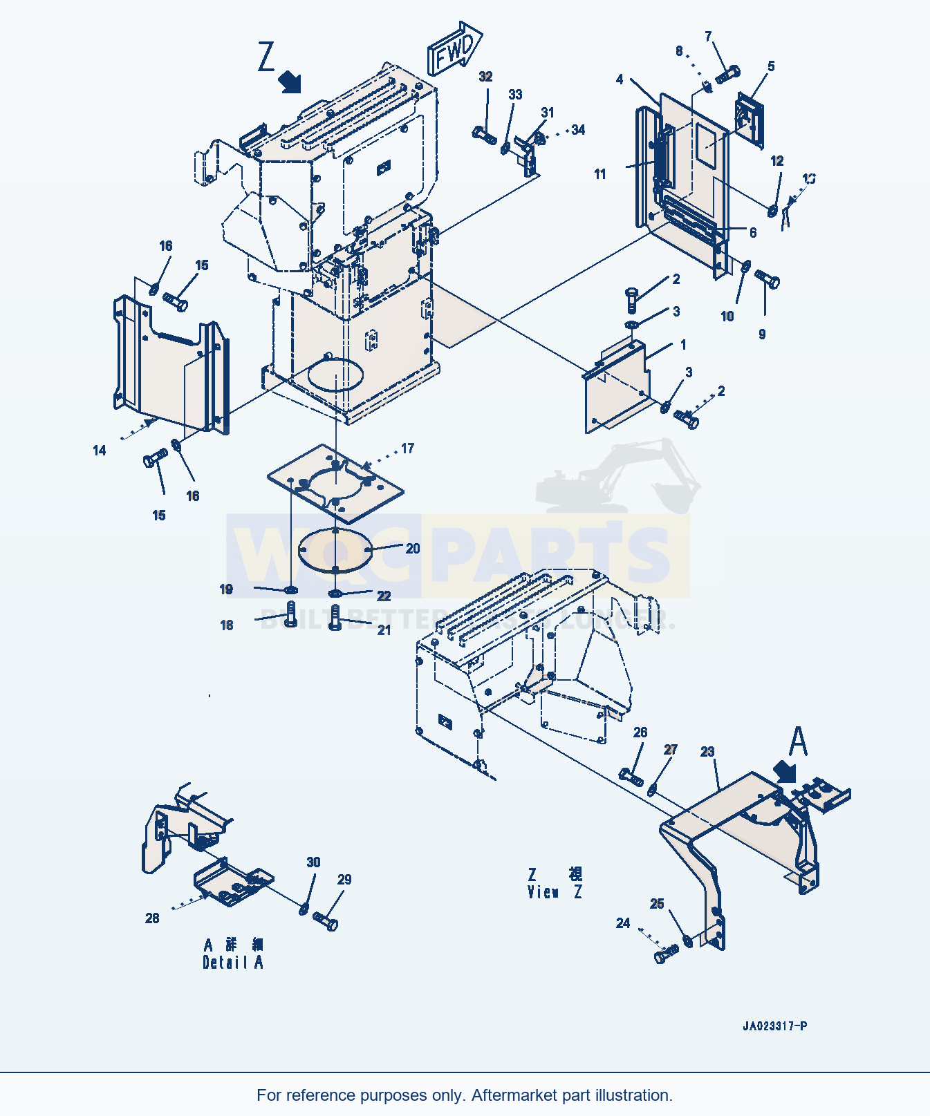 Komatsu WA320-8 Def Tank, Cover (#85001-) parts diagram