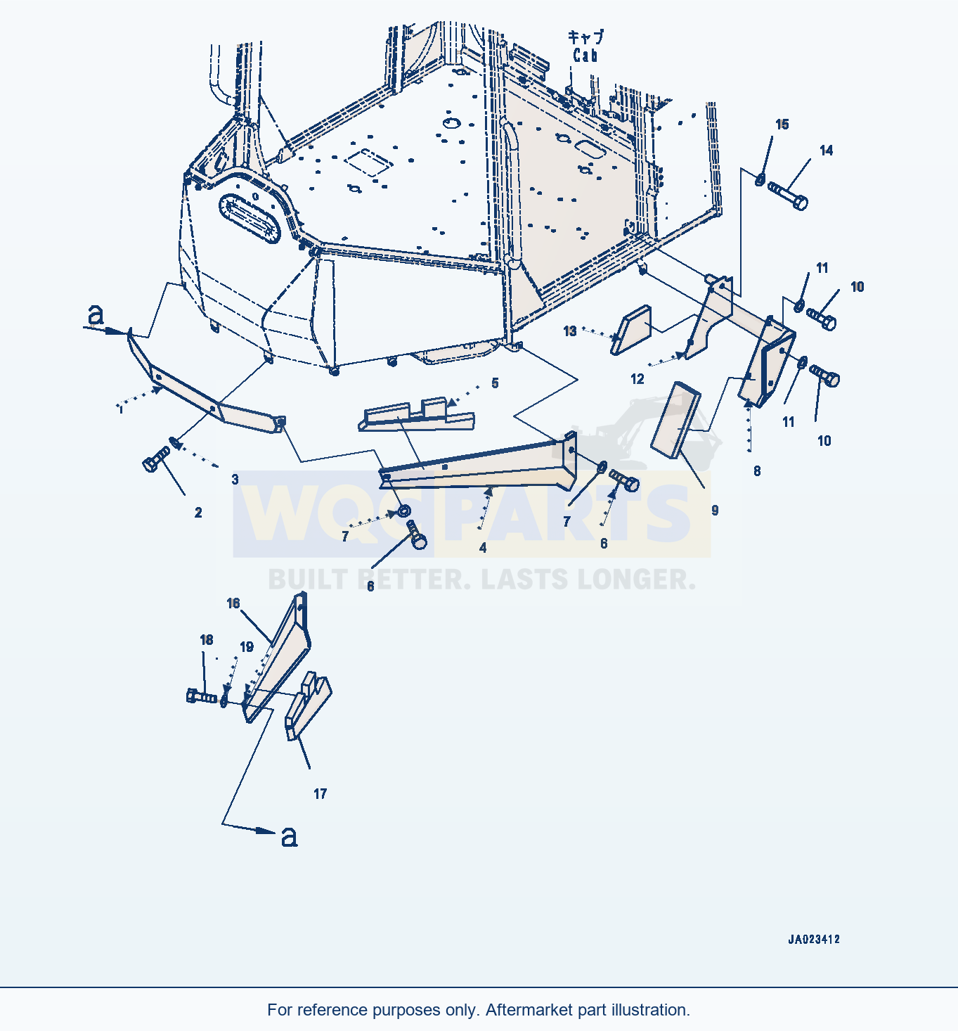 Komatsu WA320-8 Floor Cover (#85001-) parts diagram