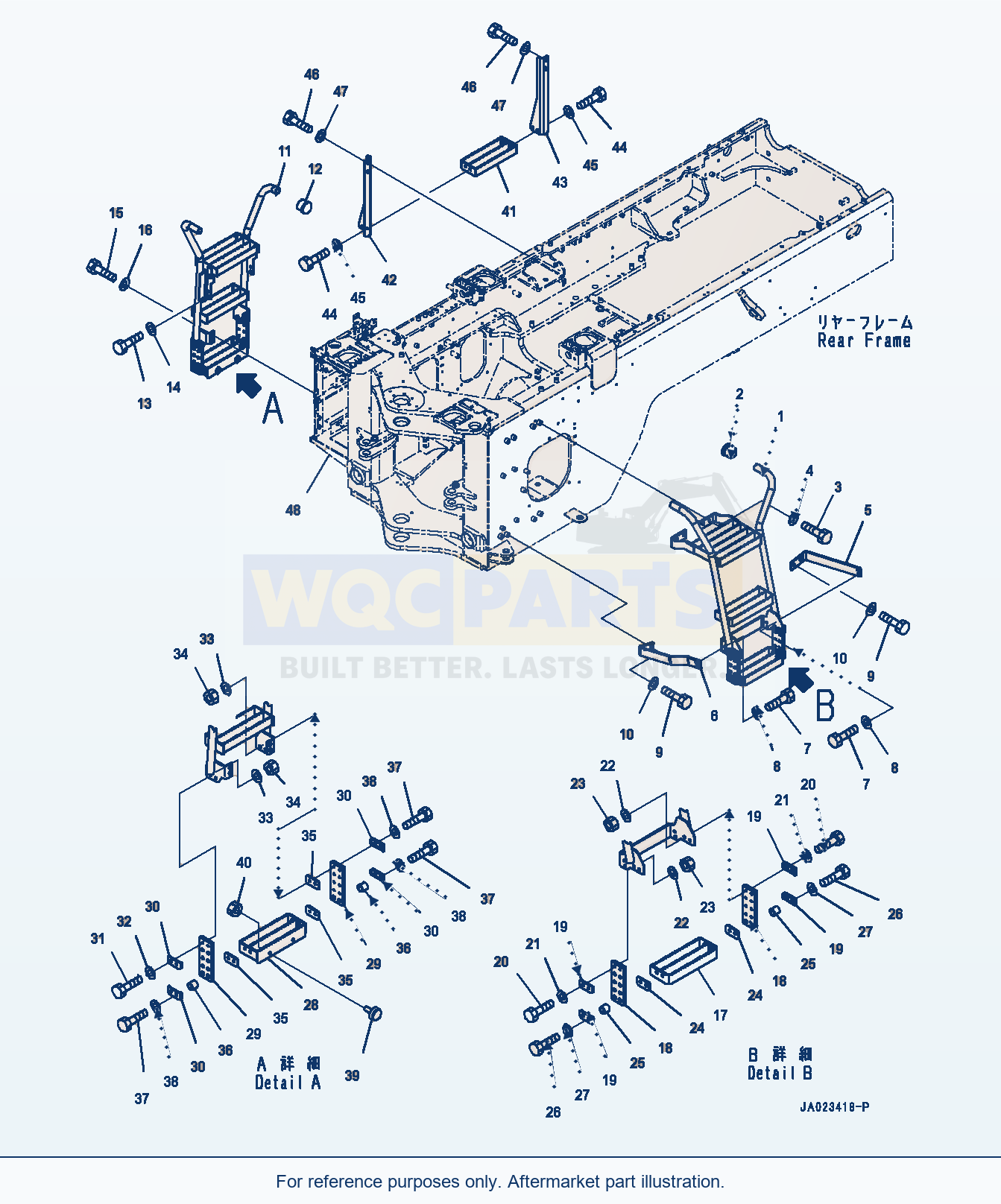 Komatsu WA320-8 Ladder, For North America — Ladder (#85001-) parts diagram