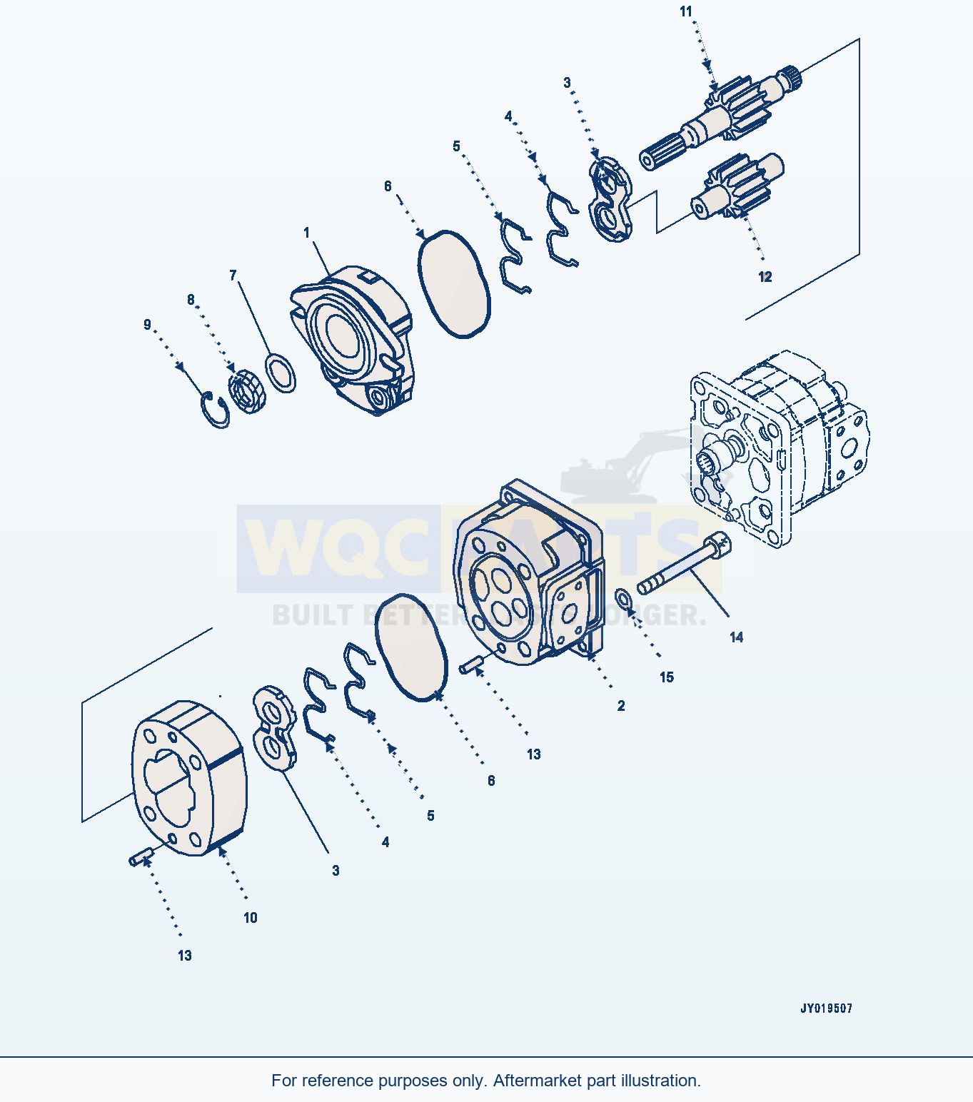 Komatsu WA320-8 Hydraulic Pump, Brake And Fan Pump (#85001-) parts diagram