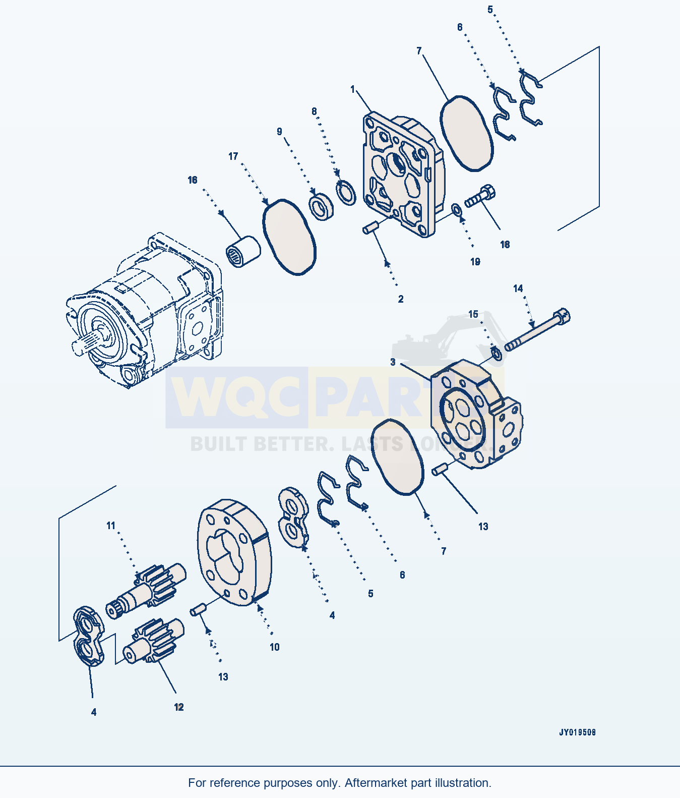 Komatsu WA320-8 Hydraulic Pump, Lubrication Pump (#85001-) parts diagram