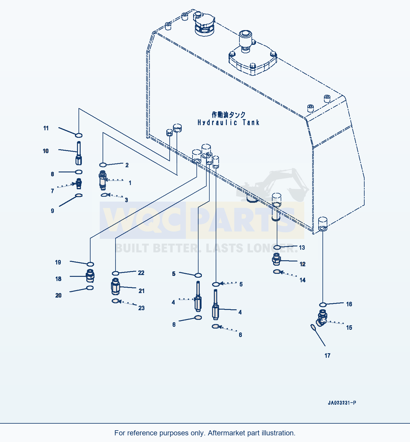 Komatsu WA320-8 Hydraulic Tank, Related Parts (#85001-) parts diagram