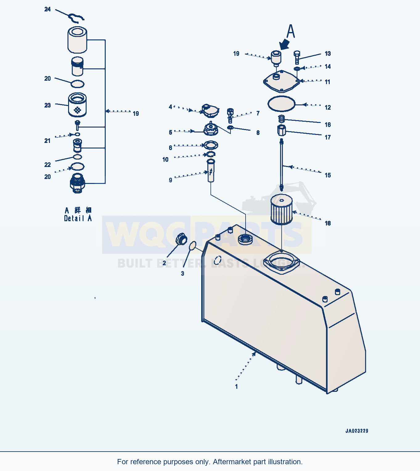 Komatsu WA320-8 Hydraulic Tank, Tank And Element (#85001-) parts diagram