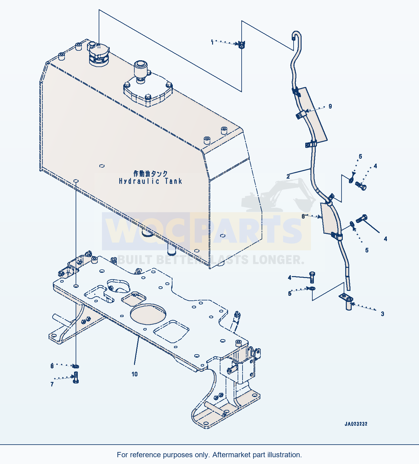 Komatsu WA320-8 Hydraulic Tank, Tube (#85001-) parts diagram