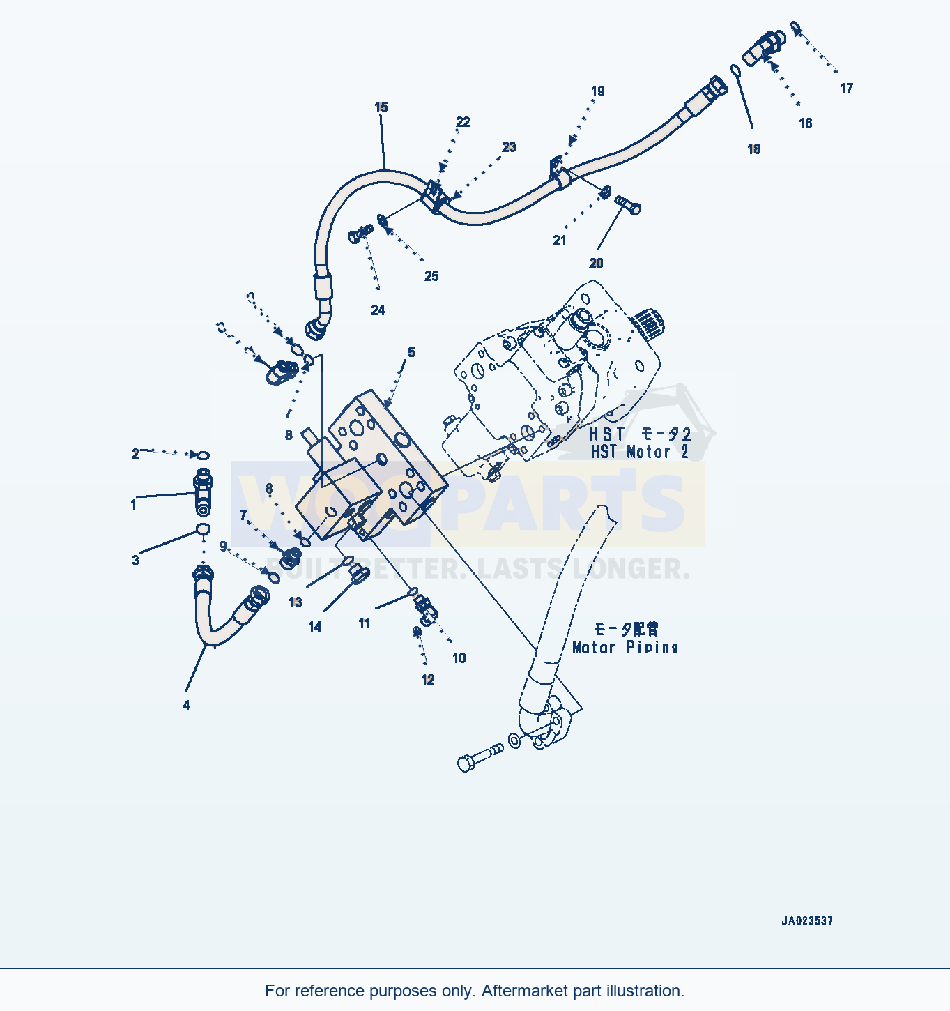 Komatsu WA320-8 Secondary Steering Piping (#85001-) parts diagram