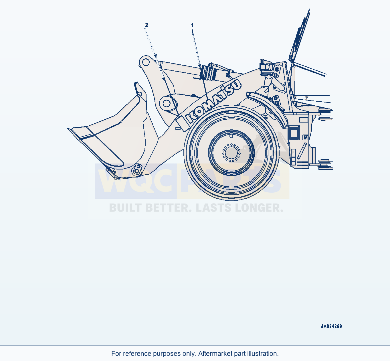 Komatsu WA320-8 Decal, EU Specification — Decal, Boom (#85001-) parts diagram