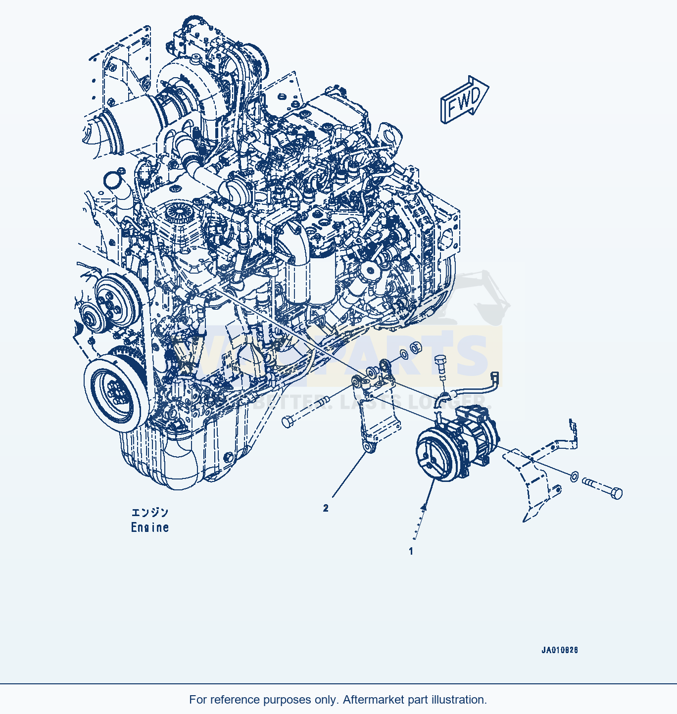 Komatsu WA320-8 Air Compressor (#85001-) parts diagram