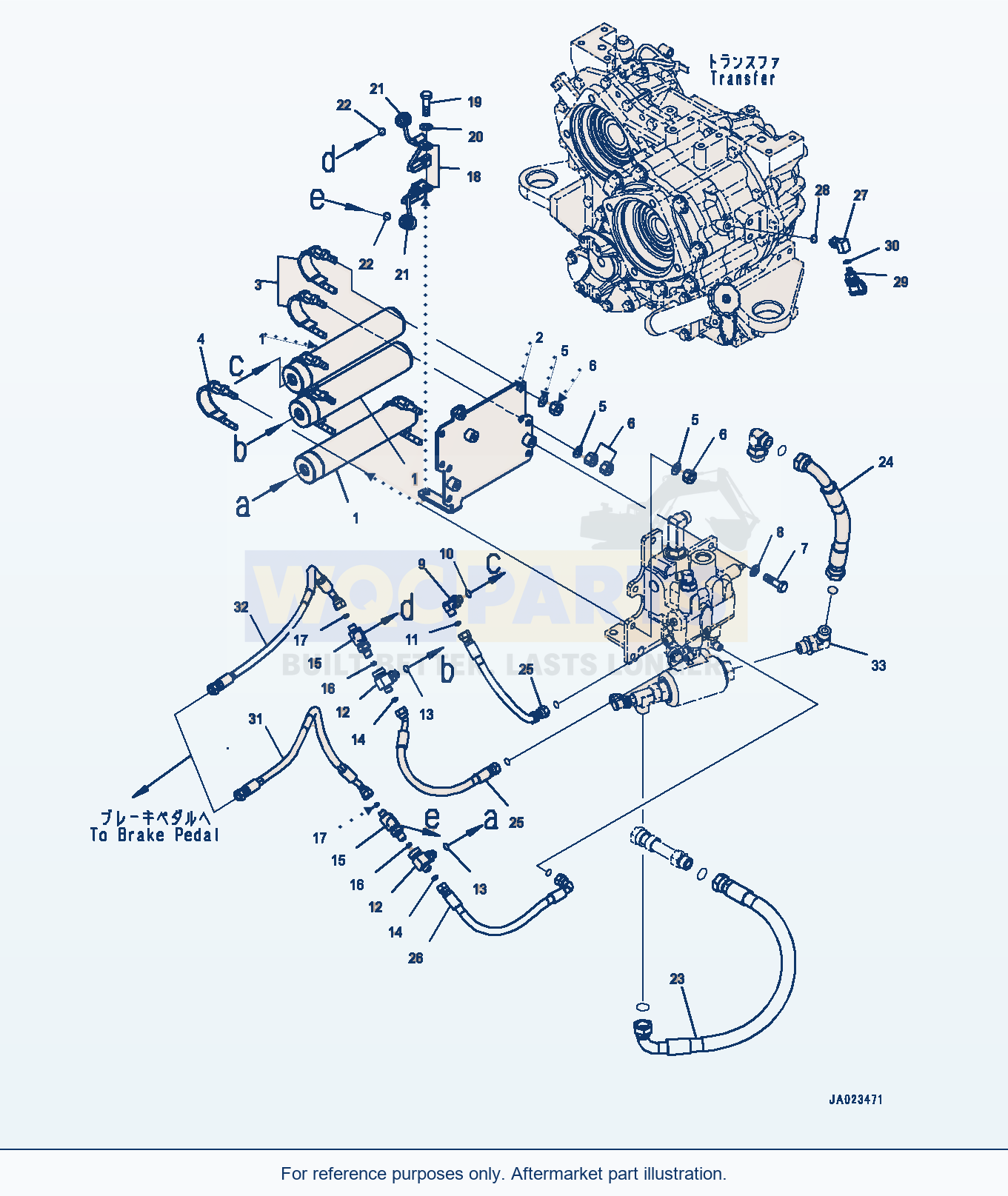 Komatsu WA320-8 Brake Control, Accumulator And Piping (#85001-) parts diagram
