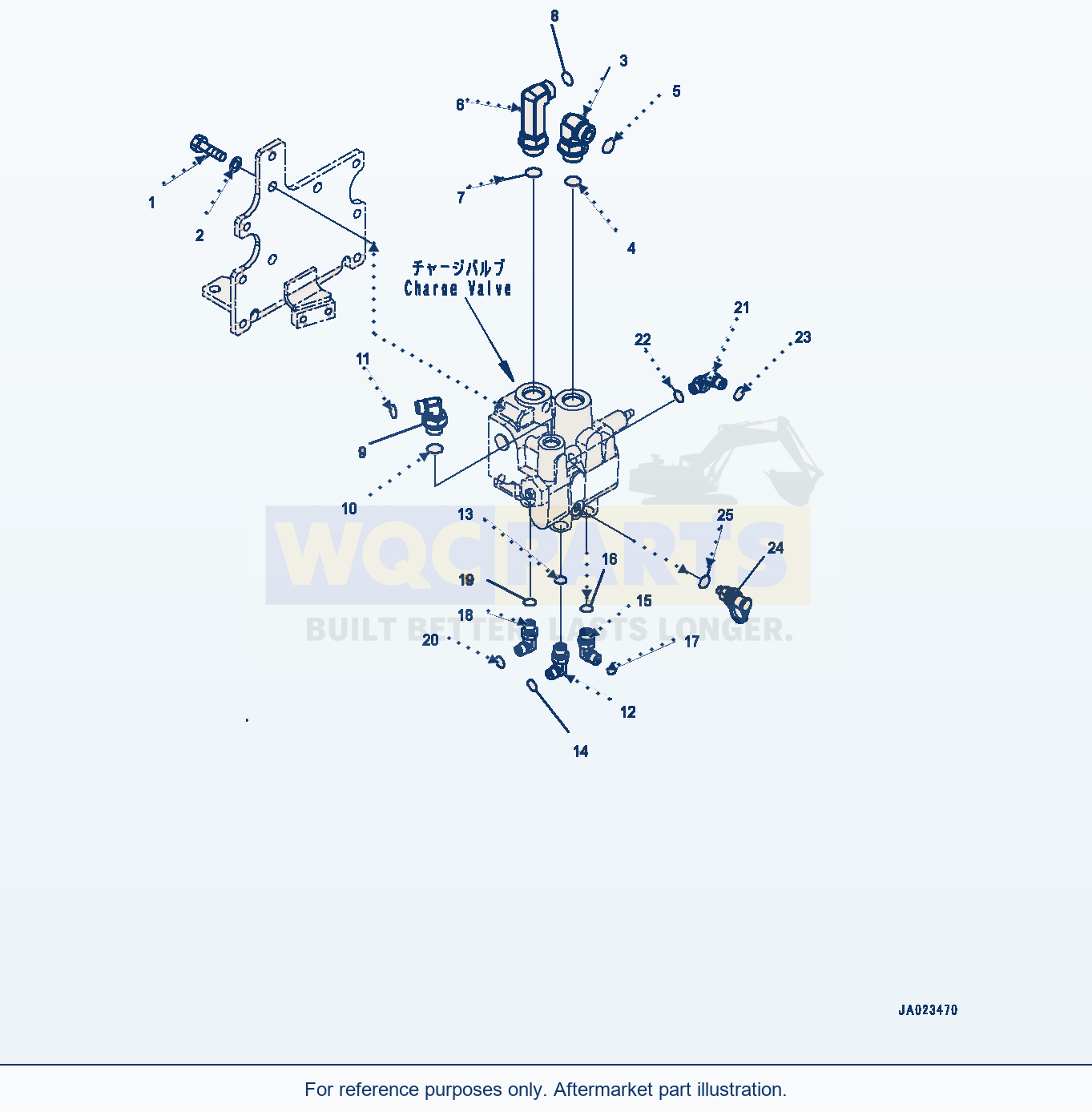 Komatsu WA320-8 Brake Control, Elbow (#85001-) parts diagram