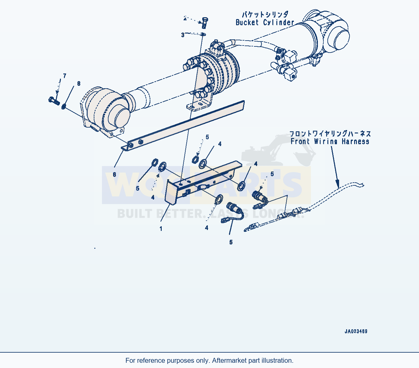 Komatsu WA320-8 Bucket Positioner (#85001-) parts diagram