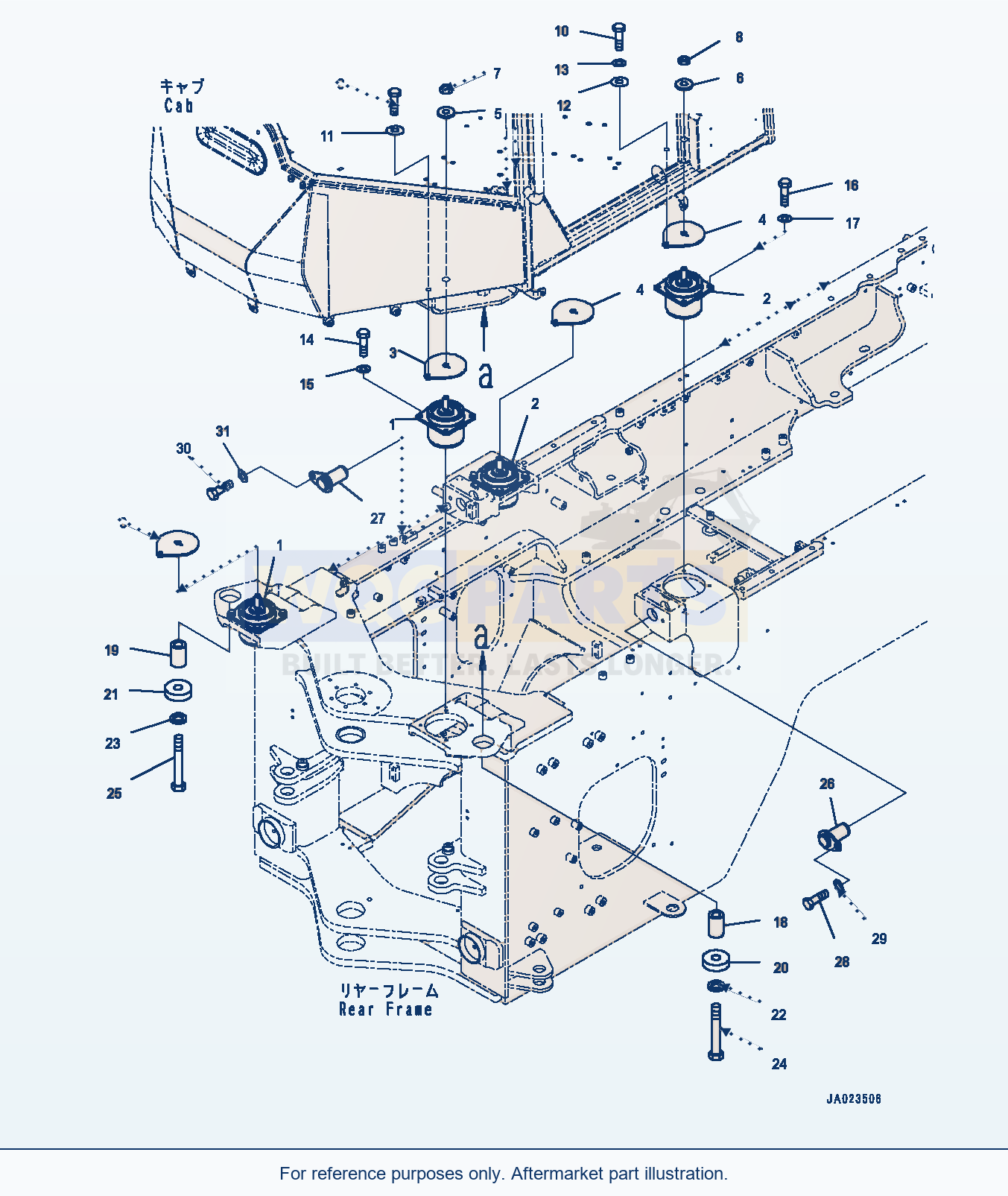 Komatsu WA320-8 Floor Frame Mounting (#85001-) parts diagram