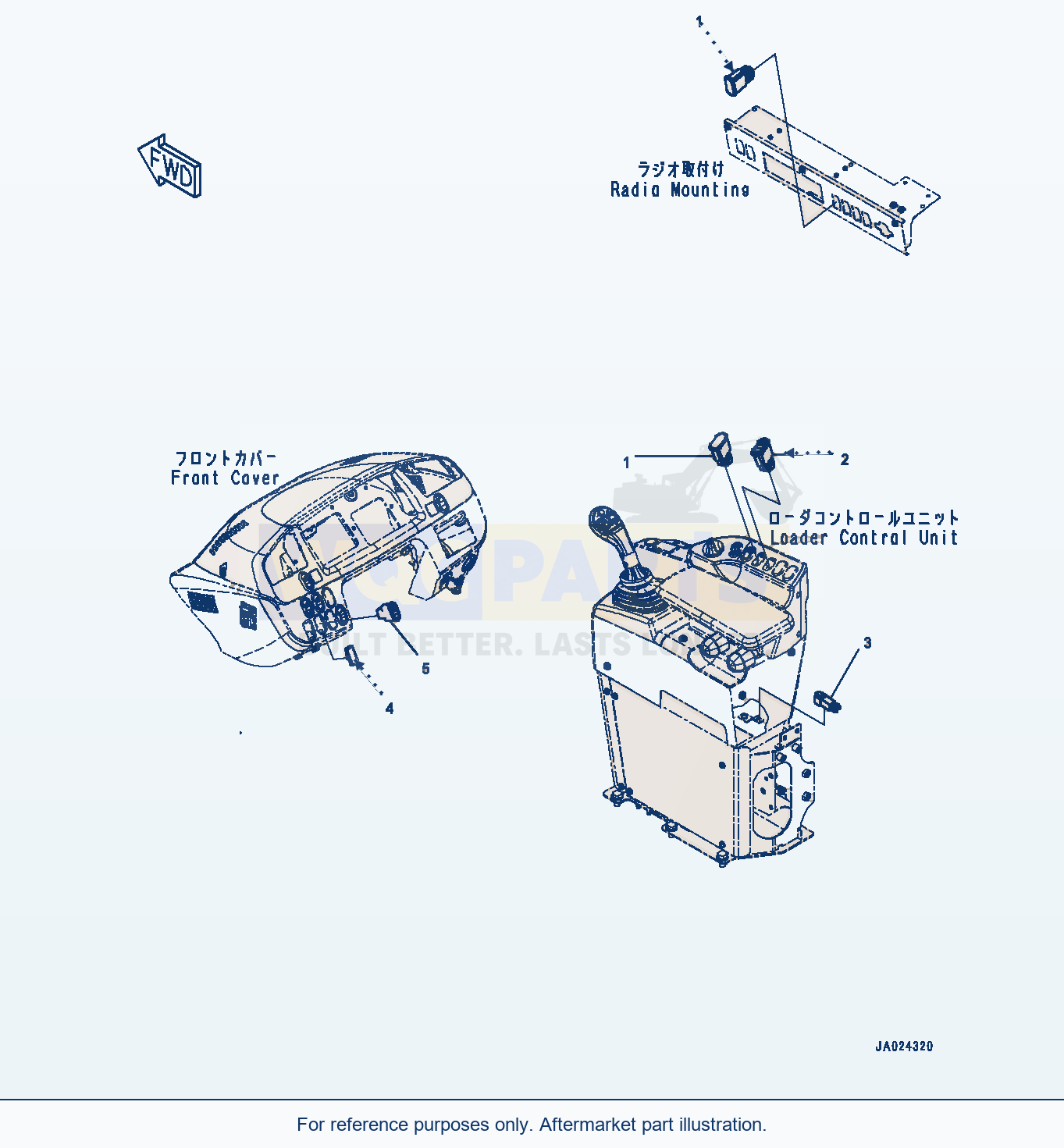Komatsu WA320-8 Floor Switch (#85001-) parts diagram