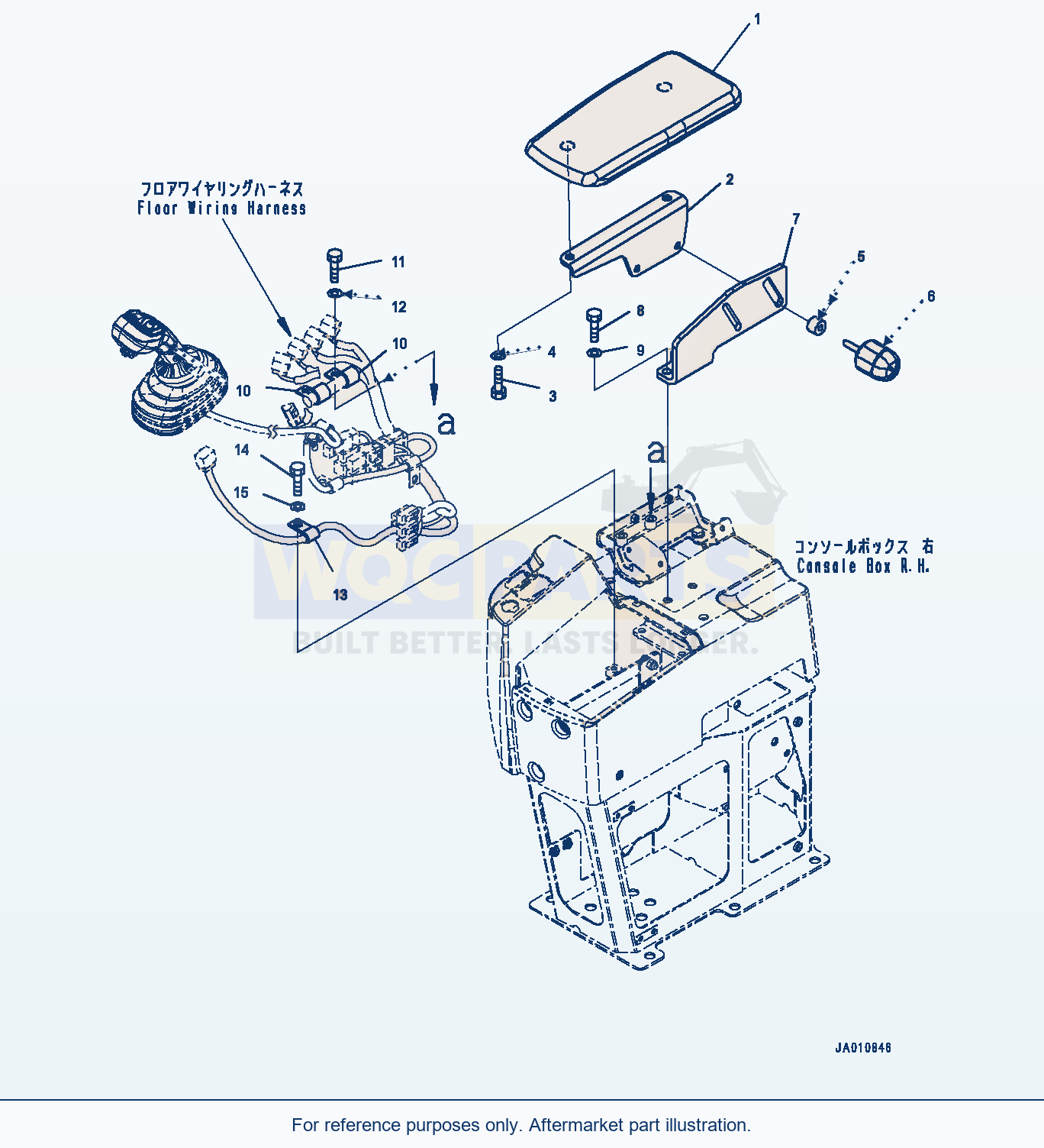 Komatsu WA320-8 Loader Control Unit, Armrest (#85001-) parts diagram