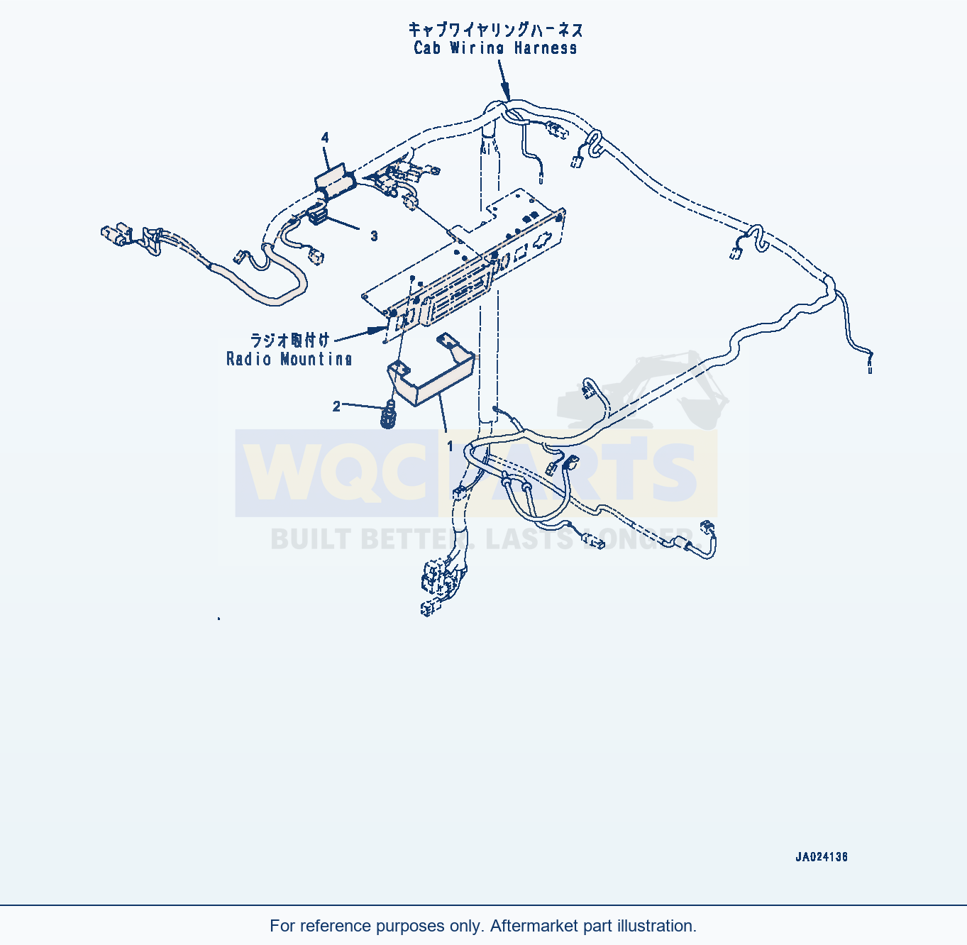 Komatsu WA320-8 Parts For Less Radio (#85001-) parts diagram