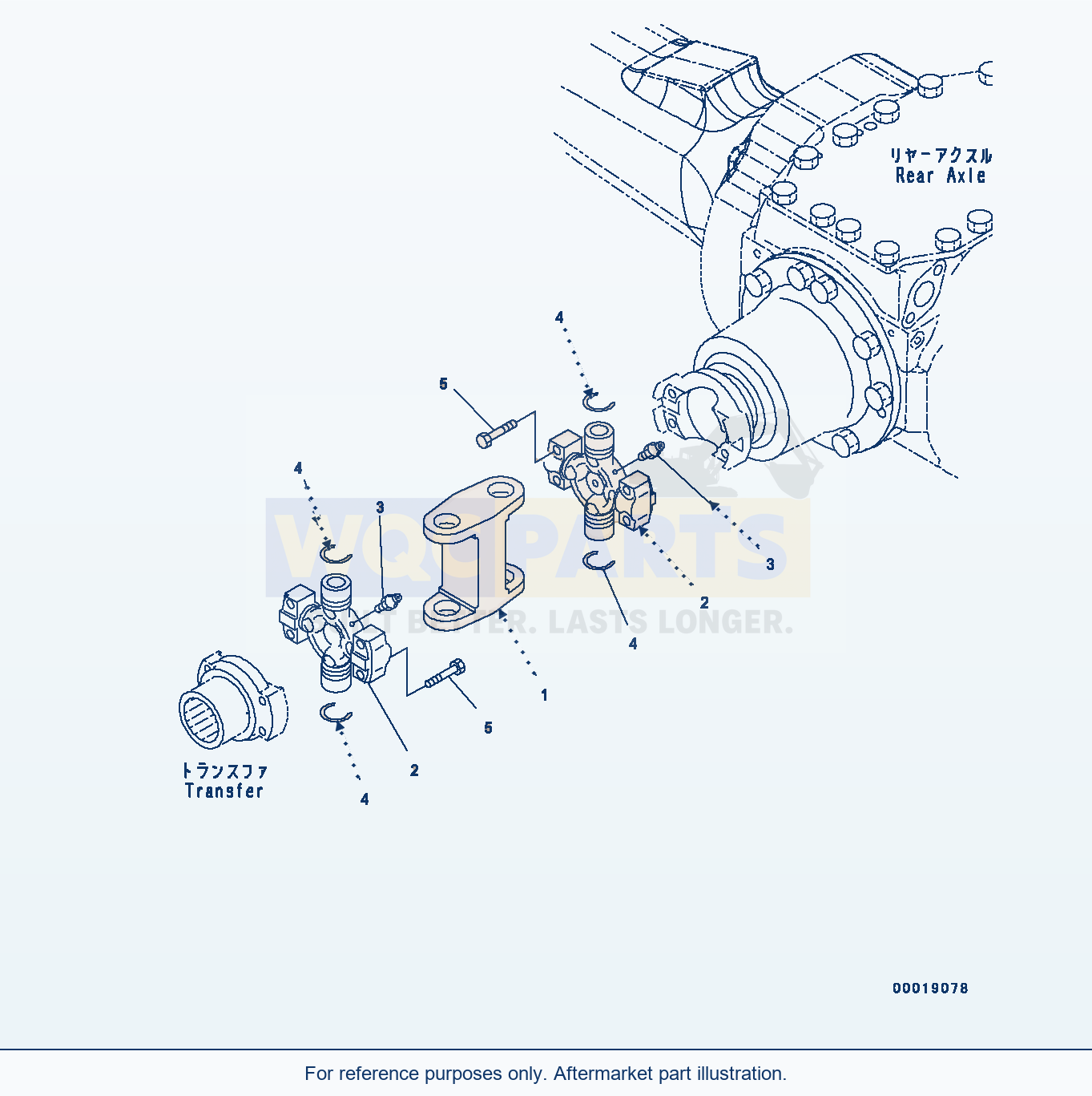 Komatsu WA320-8 Propeller Shaft, Rear (#85001-) parts diagram