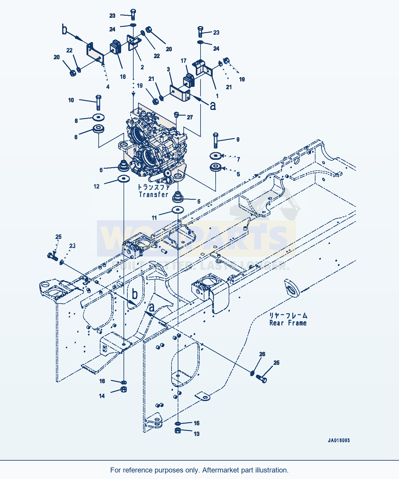 Komatsu WA320-8 Transfer Case Mounting (#85001-) parts diagram