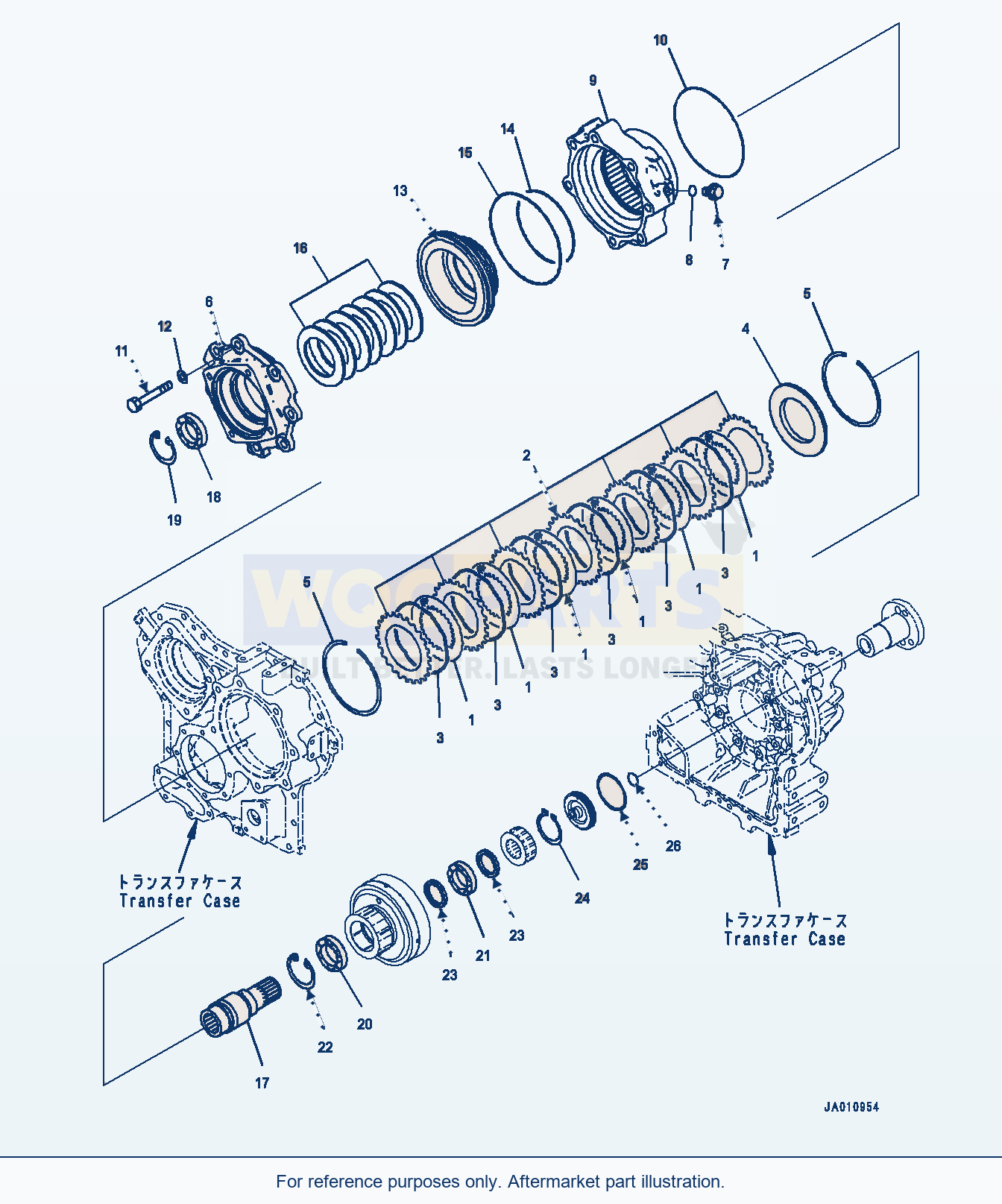 Komatsu WA320-8 Transfer, Clutch (#85001-) parts diagram