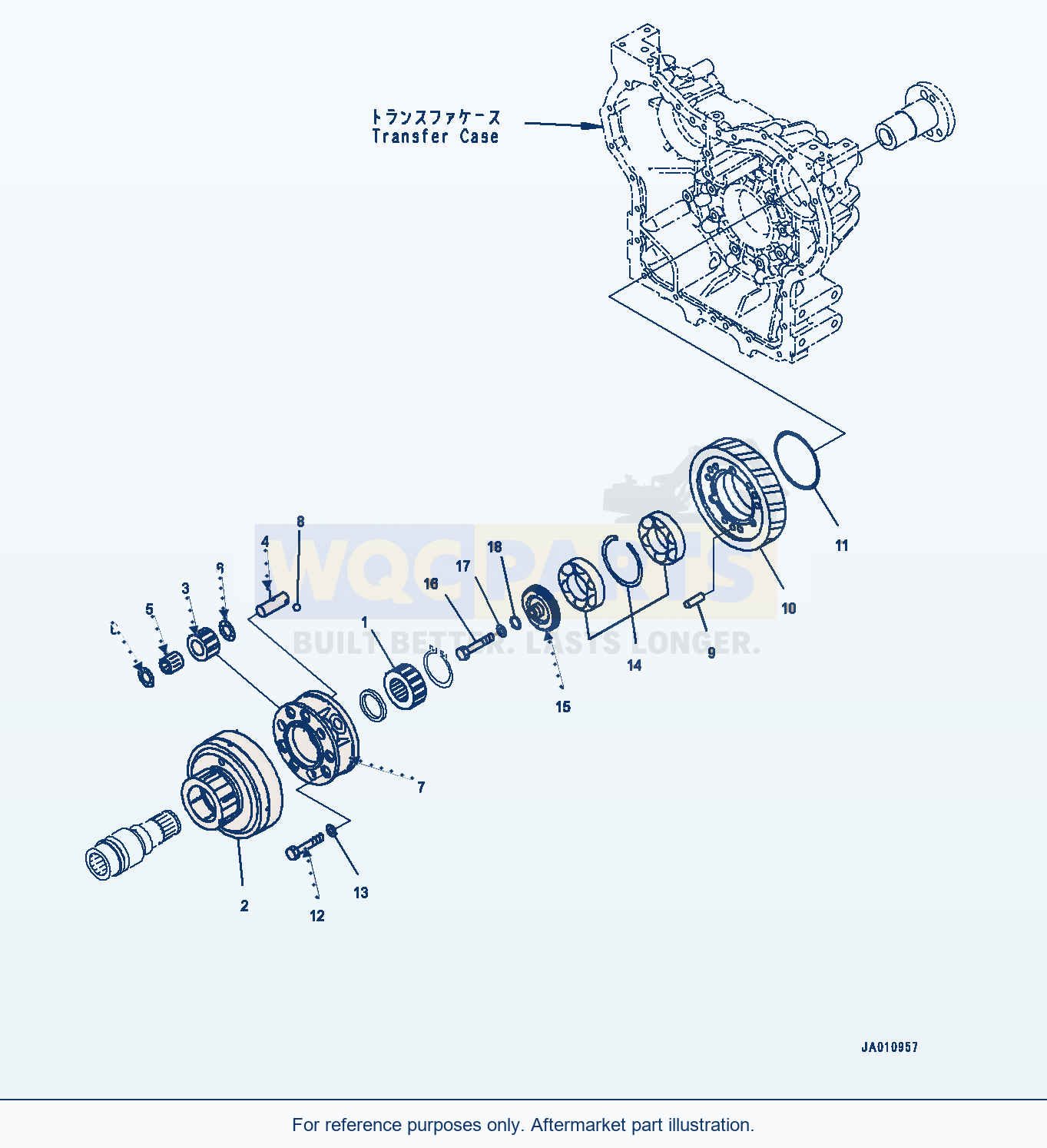 Komatsu WA320-8 Transfer, Input Shaft (#85001-) parts diagram