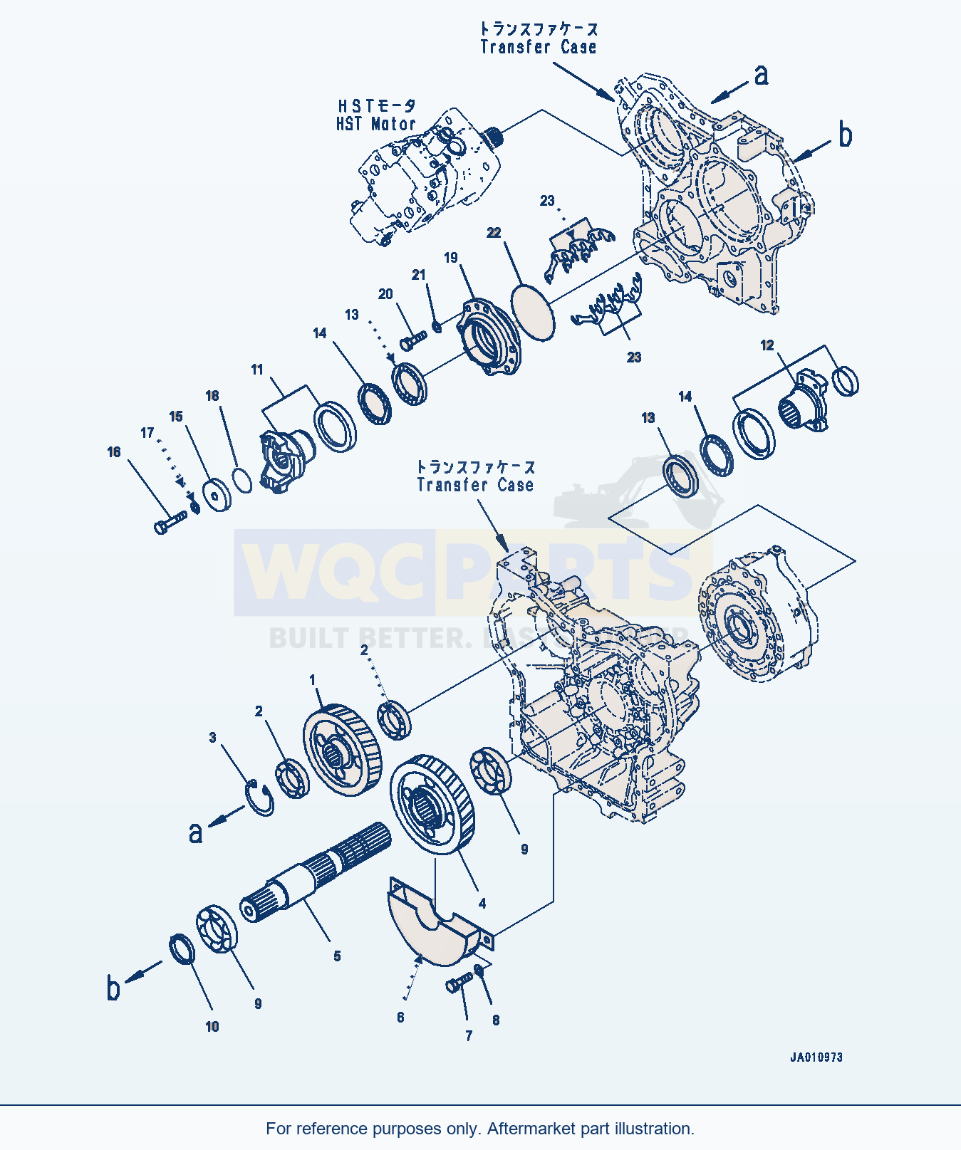Komatsu WA320-8 Transfer, Output Shaft (#85001-) parts diagram