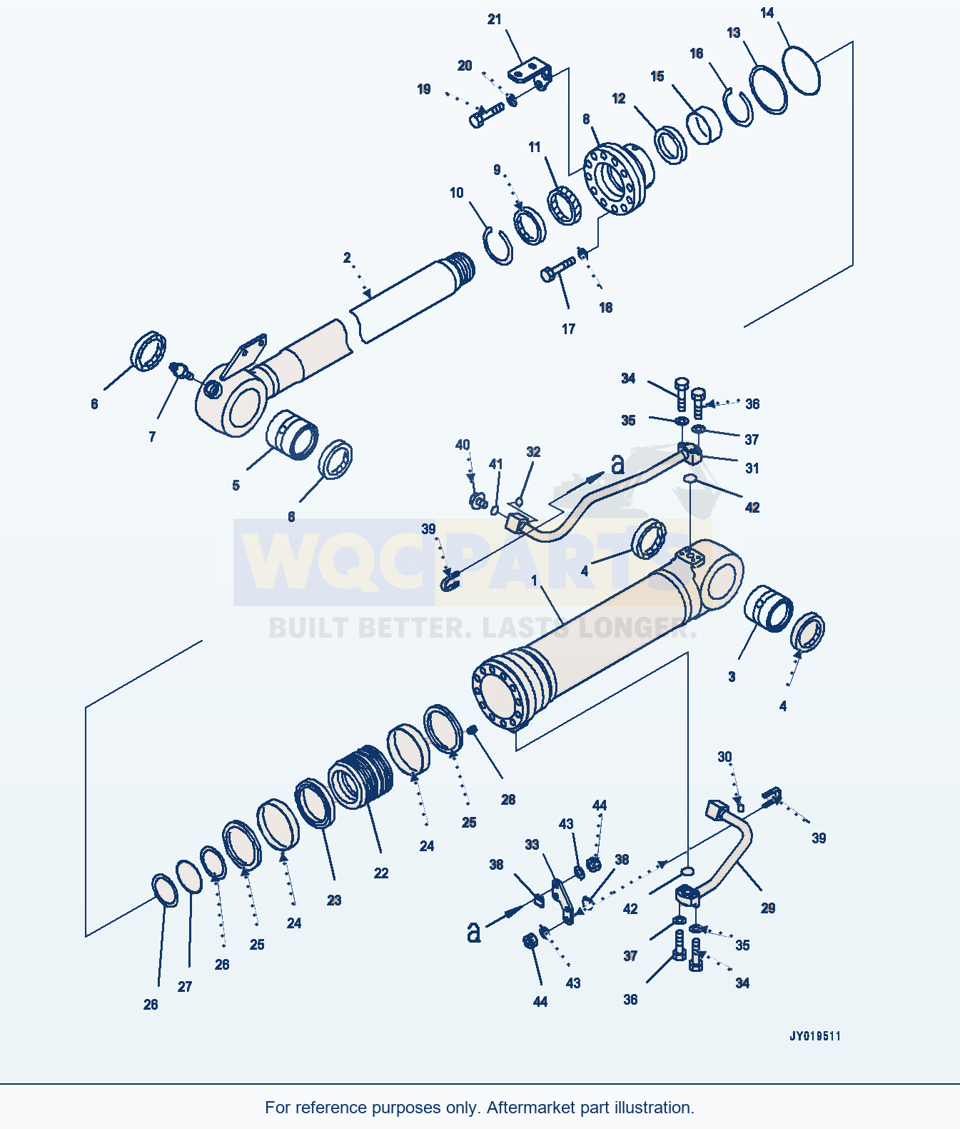 Komatsu WA320-8 Bucket Cylinder, Inner Parts (#85001-) parts diagram