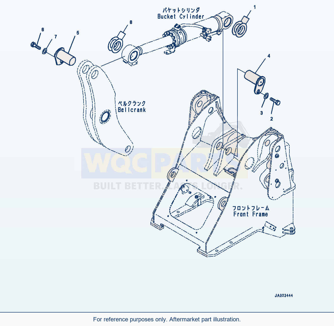 Komatsu WA320-8 Bucket Cylinder, Mounting (#85001-) parts diagram