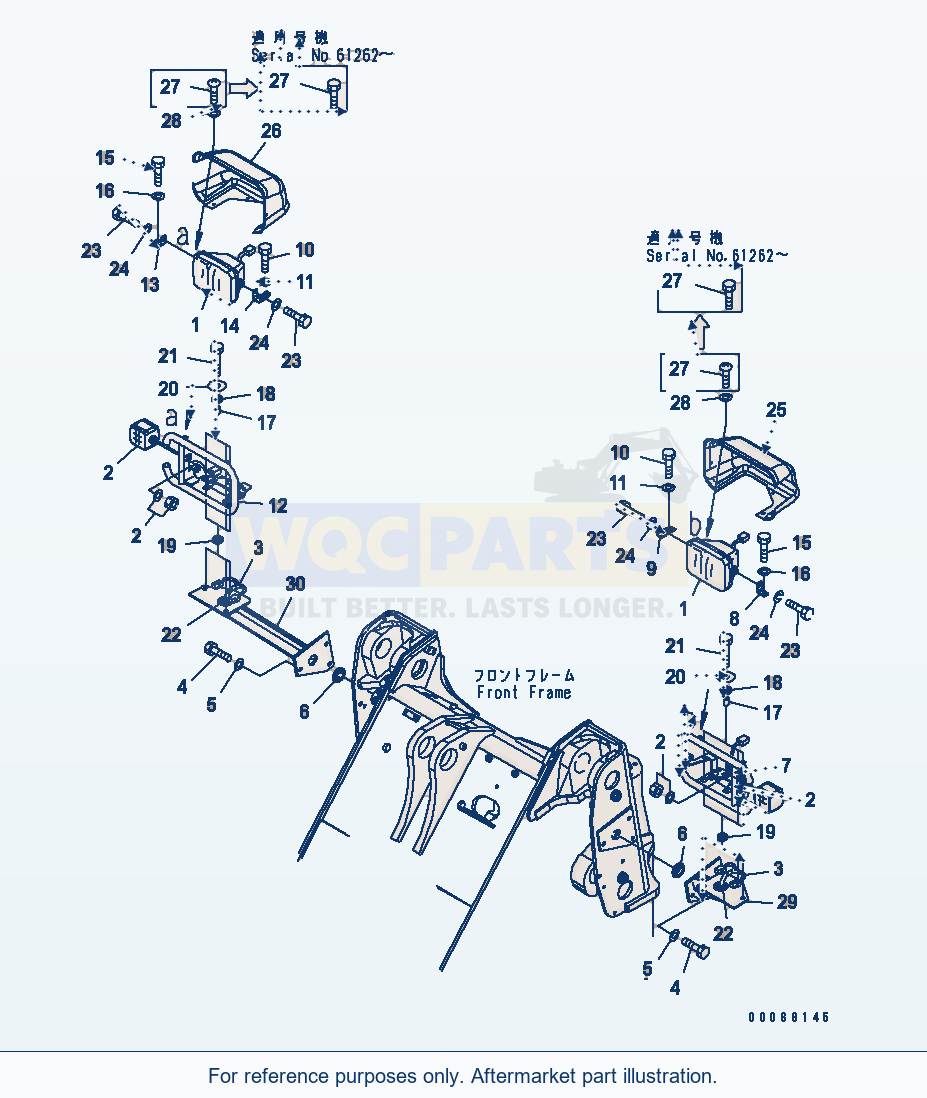 Komatsu WA320L-5 Front Light parts diagram