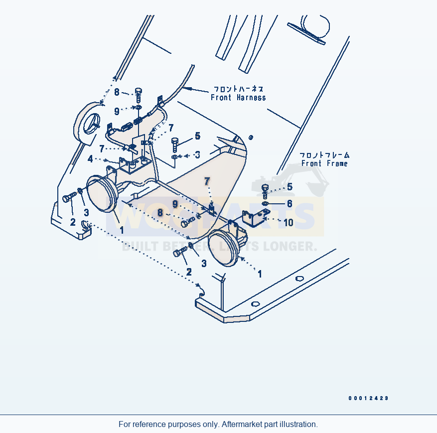 Komatsu WA320L-5 Horn parts diagram