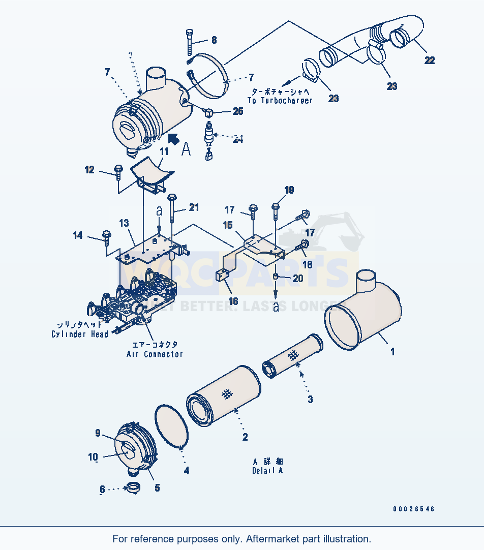 Komatsu WA320L-5 Air Cleaner(#26319213-) parts diagram