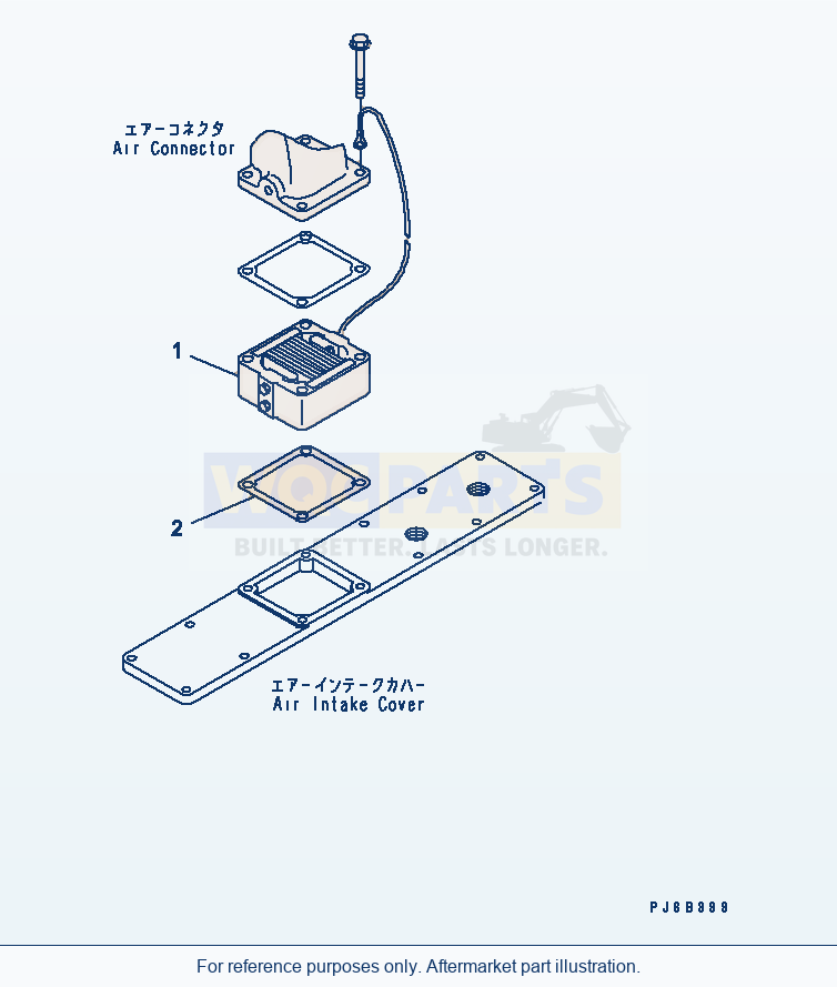 Komatsu WA320L-5 Air Intake Heater parts diagram