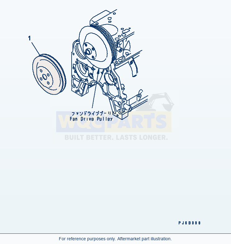 Komatsu WA320L-5 Fan Pulley parts diagram