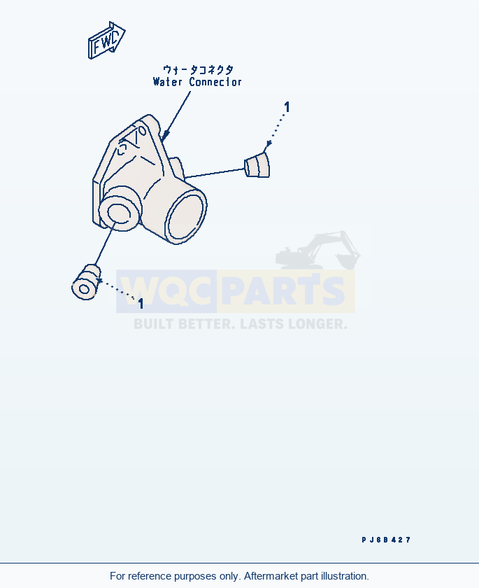 Komatsu WA320L-5 Water Connector Plug parts diagram