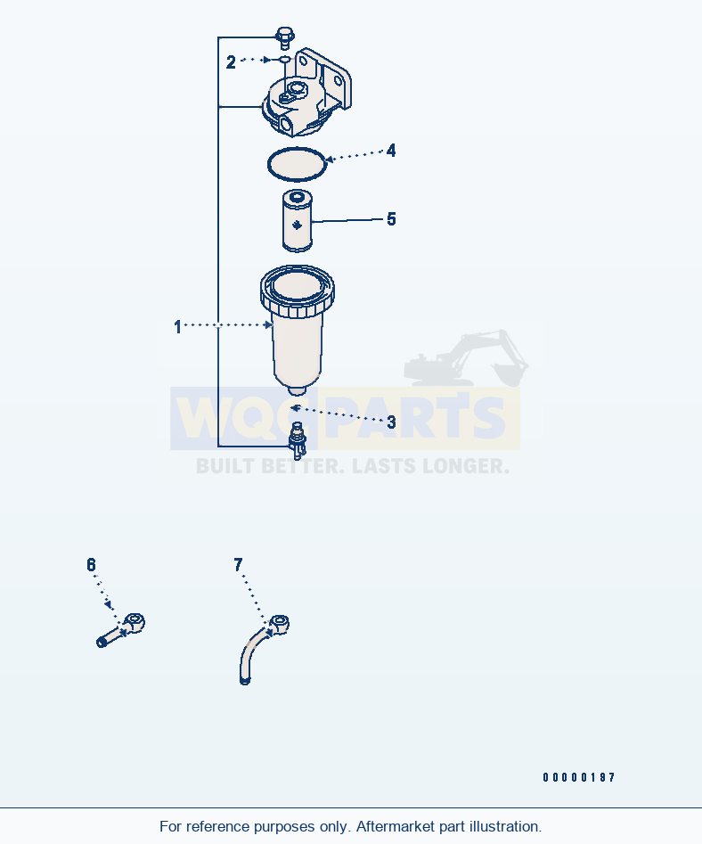 Komatsu WA320L-5 Water Separator(#26302312-) parts diagram