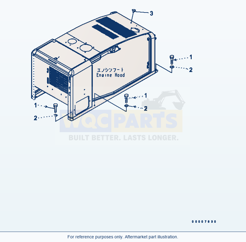 Komatsu WA320L-5 Hood Mounting parts diagram