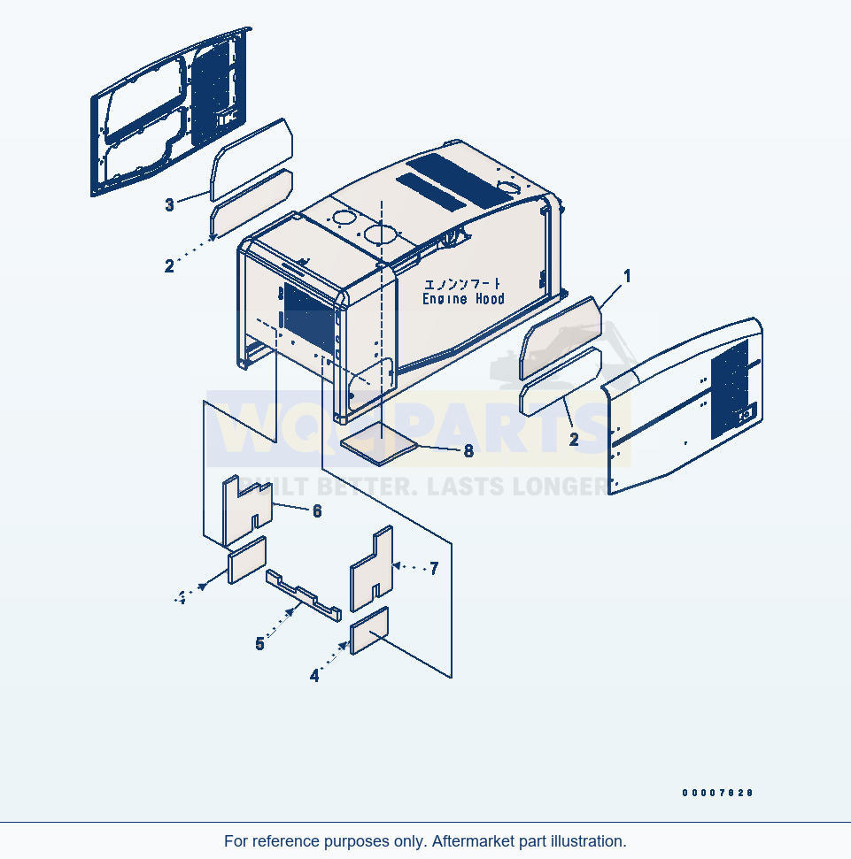 Komatsu WA320L-5 Hood (Sheet) parts diagram