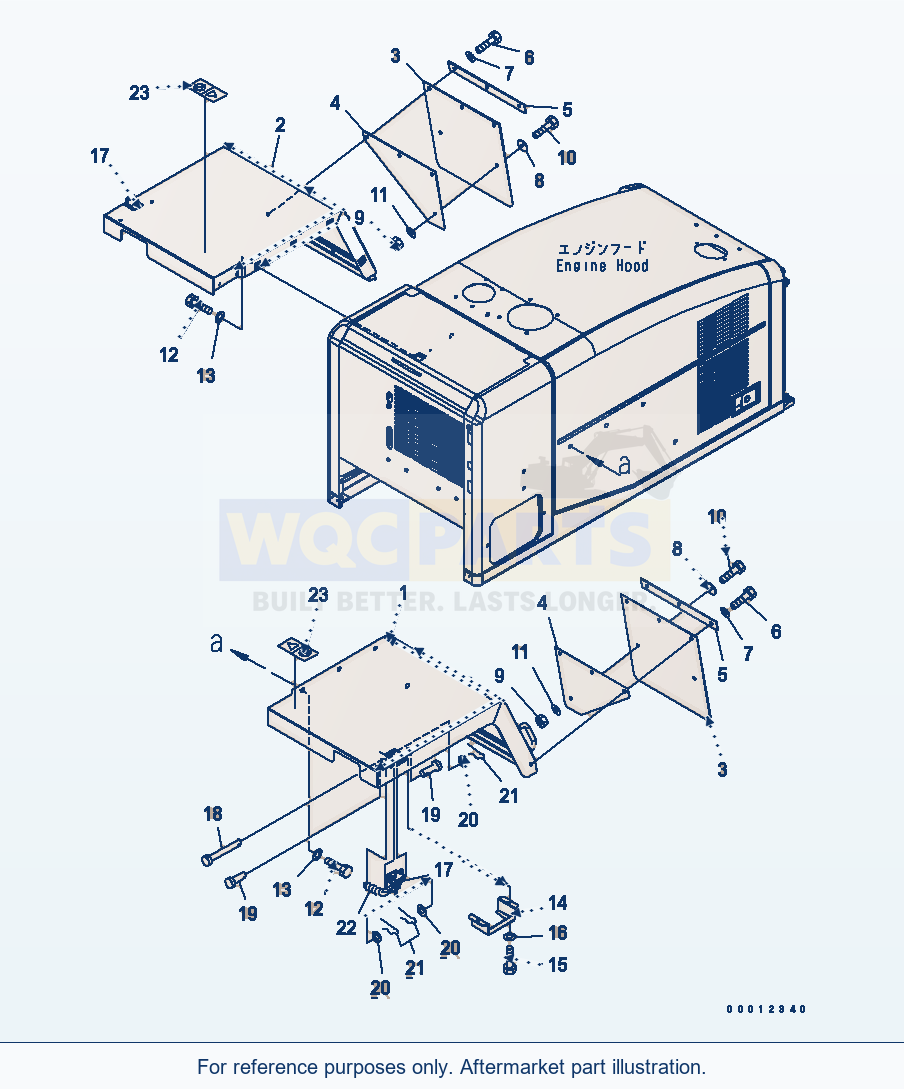 Komatsu WA320L-5 Rear Full Fender parts diagram