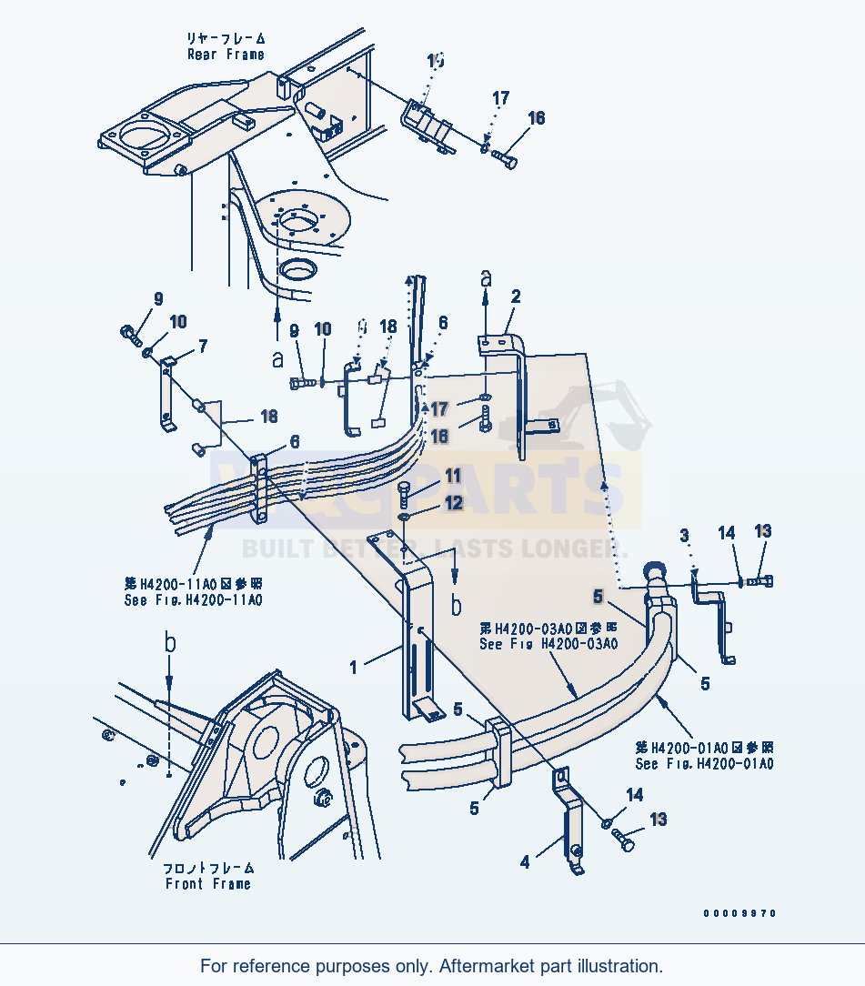 Komatsu WA320L-5 Hydraulic Piping (Piping Mount) parts diagram
