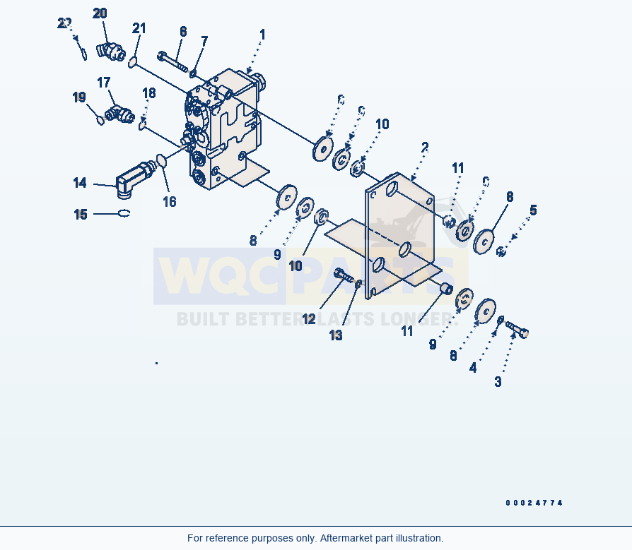 Komatsu WA320L-5 Hydraulic Piping (Plug) (E.C.S.S Valve) parts diagram