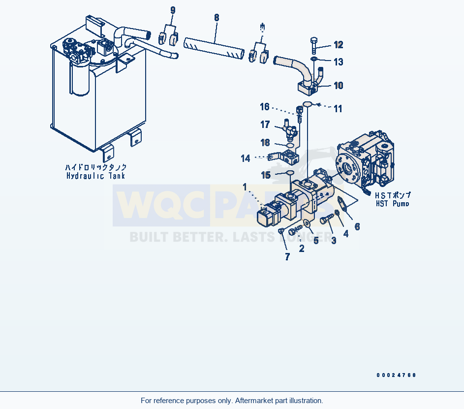 Komatsu WA320L-5 Hydraulic Pump parts diagram