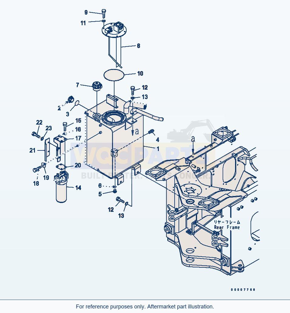 Komatsu WA320L-5 Hydraulic Tank parts diagram