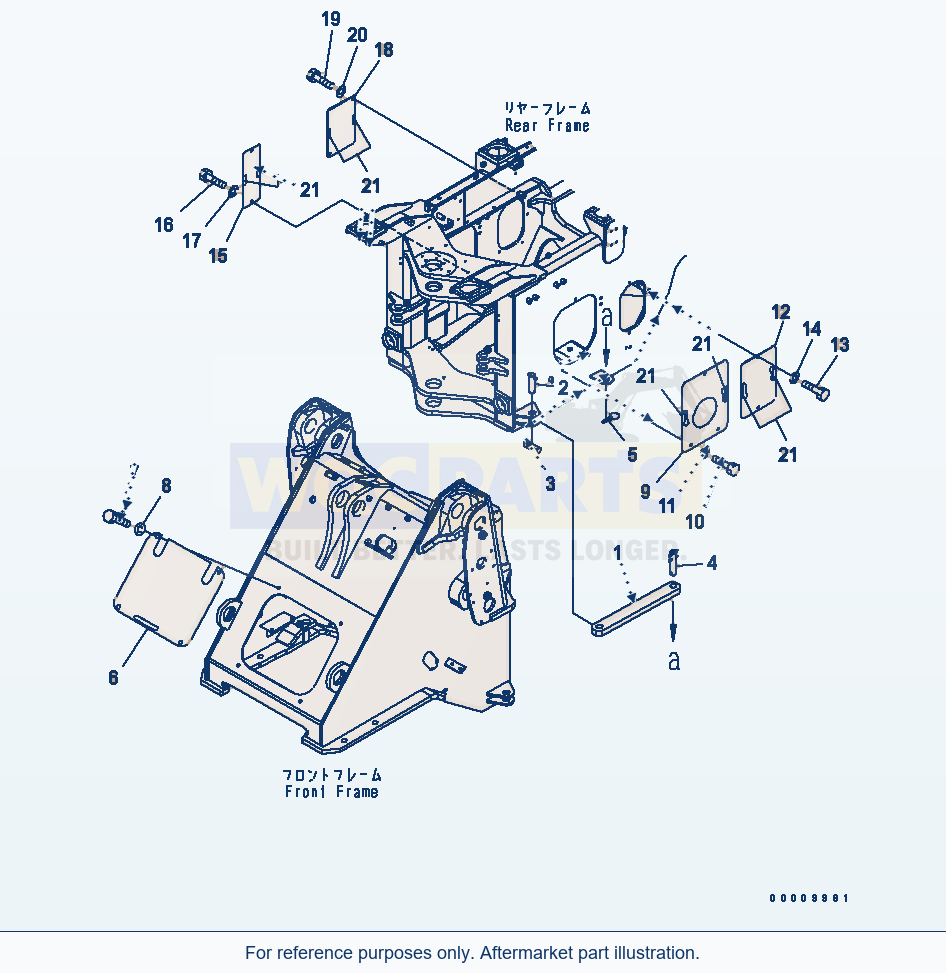 Komatsu WA320L-5 Bar Lock And Cover (For 3-Spool Valve) parts diagram