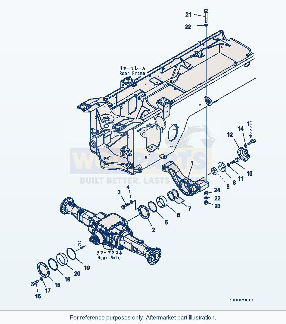 Komatsu WA320L-5 Rear Axle Support parts diagram