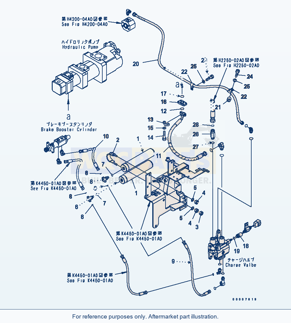 Komatsu WA320L-5 Brake Control(Acumlator)(#60001-60023) parts diagram